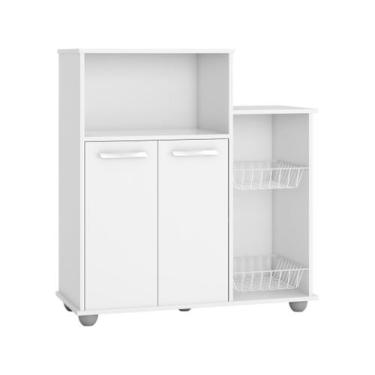 Imagem de Armário Multiuso 2 Portas Fruteira Sollys - Poliman Móveis, Branco