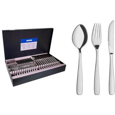 Imagem de Faqueiro Tramontina Inox C/ Facas P/ Churrasco Amazonas 72 Pç, Inox, 7
