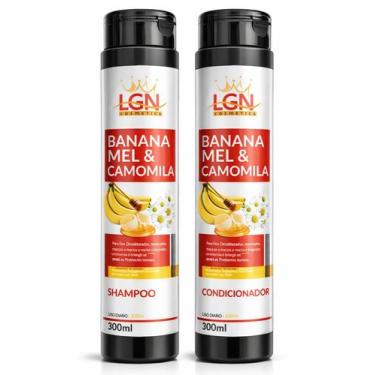 Imagem de Shampoo e Condicionador Banana, Camomila e Mel 300ml - LGN Cosméticos