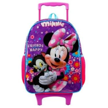 Imagem de Mochila Escolar de Rodas Minnie Mouse Original Disney-Feminino