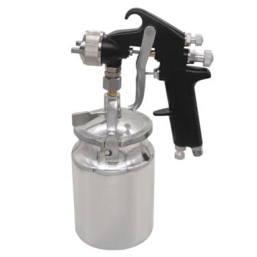 Imagem de beduan Pistola Pulverizadora Hvlp Com Bico De 1,8 Mm, Alimentação Por Sifão, Pulverizador Pneumático Ar 34 Oz, 1000 Cc Para Tintas Baixa Viscosidade, Laca, Esmalte, Tinta Uretano Fluxo (Cabo Preto)