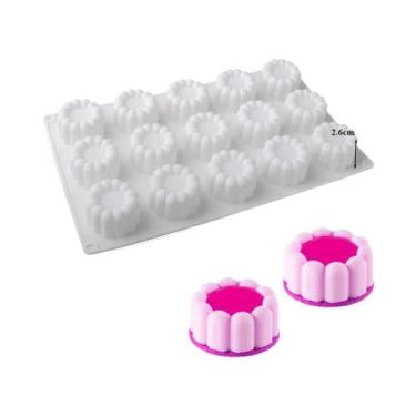 Imagem de Molde De Silicone Em Formato De Flor Com 1 Ou 6 Cavidades Para Bolo, M