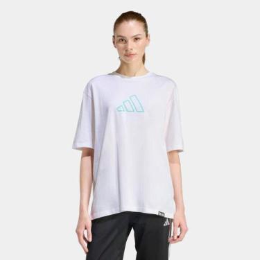 Imagem de Camiseta Adidas Moto T2 Feminina, Branco, M