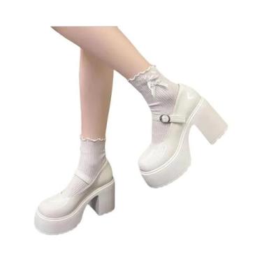 Imagem de Sapatos De Salto Alto Femininos Com Plataforma Em material sintético E