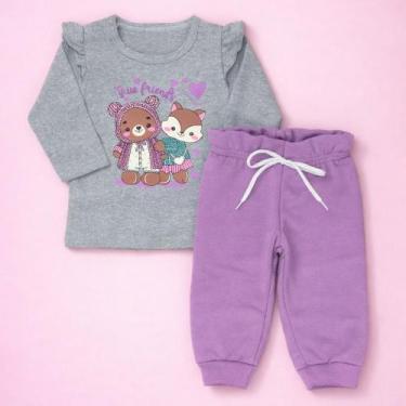 Imagem de Conjunto Bebê Menina Inverno Babadinhos Delicado Cor:lilásTamanho:P - 