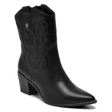 Imagem de Bota Texana Feminina Via Marte, Preto, 37