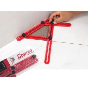 Imagem de Gabarito Angular Multifunção Plástico CORTAG, Geral, único