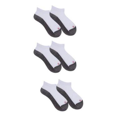 Imagem de Kit 12 pares de meia branco/mescla ref-961302011 28-33 - LEKE MEIAS