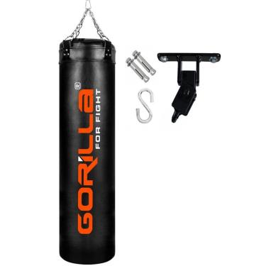 Imagem de Saco De Pancada Profissional 160 Cm Reforçado Muay Thai + Suporte Articulado Teto Goril...