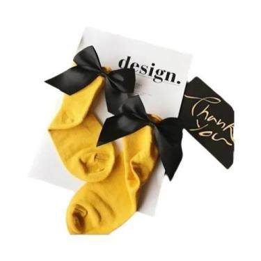 Imagem de Meias De Algodão Femininas Harajuku Com Laço Para O Tornozelo, Estilo 