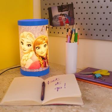 Imagem de Luminária de Mesa Anna e Elsa Frozen Disney Bivolt Tpc com Luz Difusa e Cabo com Interr...
