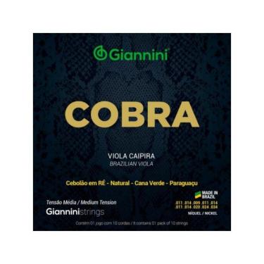 Imagem de Encordoamento Para Viola Caipira Aço Média Série Cobra