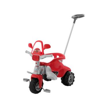 Imagem de Triciclo Infantil Bombeiro Tico Tico Zoom - com Empurrador Magic Toys
