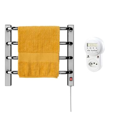 Imagem de Toalheiro Termico Mini  Cromado 220V Esquerdo + Timer Digital Kzi