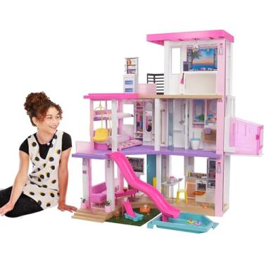 Imagem de BARBIE, Conjunto de Brinquedo, Mega Casa dos Sonhos, Com mais de 75 peças. Para meninas...