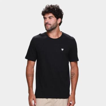 Imagem de Camiseta Cavalera Básica Logo Masculina, Preto, M