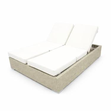 Imagem de Espreguiçadeira Sarah Móveis Para Piscina, Estilo Sólido, Fibra Sintética e Alumínio, Impermeável e Resistente a Raios U.V.