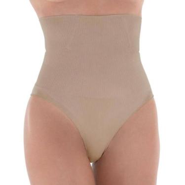 Imagem de Calcinha Alta Modeladora DeMillus 46205 Com Barbatanas, Bege rosado, M