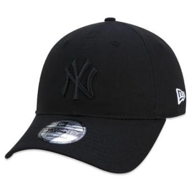 Imagem de BONE 9TWENTY MLB NEW YORK YANKEES ABA CURVA PRETO STRAPBACK PRETO NEW ERA-Unissex