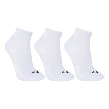 Imagem de Kit Meia Mizuno Prime Unissex 3 Pares, Branco, Preto, 39/44