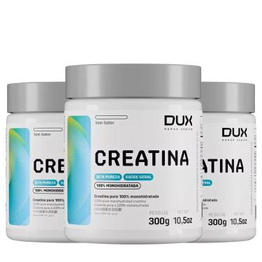 Imagem de Kit 3x Creatina Dux Monohidratada De 300g Pura 100%-Unissex