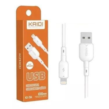 Imagem de Cabo usb lightning 1 metro kd-28a - bazar do saara