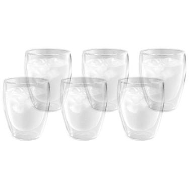 Imagem de Jogo de Copos de Vidro para Cappuccino 350ml 6 Peças Haus Concept Insp