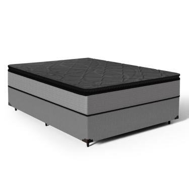 Imagem de Cama Box com Colchão de Molas Ensacadas Pillow Top UmaFlex Vitta Casal 138cm