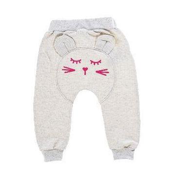 Imagem de Calça saruel moletinho com orelhinhas infantil bebê Ralakids , GG