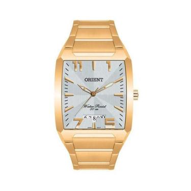 Imagem de Relogio Masculino Orient Banhado Ouro Quadrado GGSS1007-S2KX
