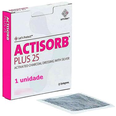 Imagem de Curativo de Carvão Ativado com Prata Systagenix Actisorb Plus25 Antimicrobiano Estéril...