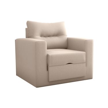 Imagem de Sofá Cama Poltrona 1 Lugar Mx48 Marissol Reclinável Suede Bege Confortável para Sala Loja Sheep