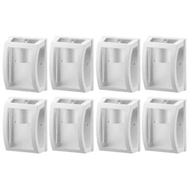 Imagem de Kit 8 Arandelas Luminária Lente Transparente Oval Área Externa Interna Termoplástico E2...