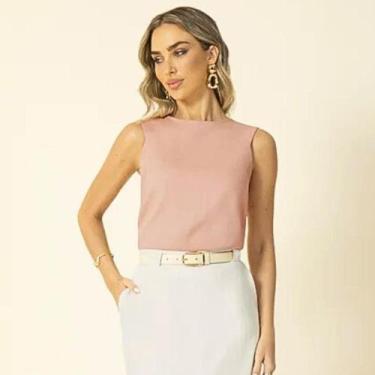 Imagem de Camiseta Regata Cativa Feminina com Cava Diferenciada - GRIS, Rosa, G