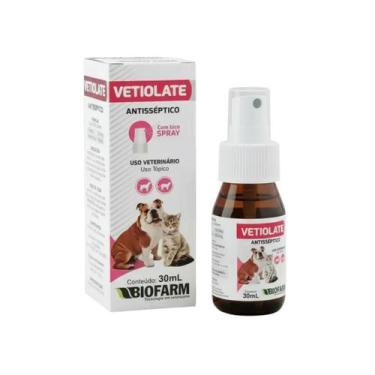Imagem de Vetiolate Antisséptico Spray 30ml P/ Cães e Gatos - Biofarm