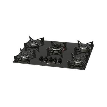 Imagem de Fogão Cooktop a Gás Fischer Fit Line 5 Bocas Vidro Temperado Preto Bivolt