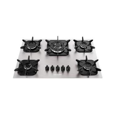 Imagem de Cooktop a Gás Mueller MCG5BK 5 Bocas Alumínio com Queimador Tripla Chama e Trempes Ferro Fundido