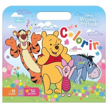 Imagem de Livro para Colorir Tilibra Maleta Ursinho Pooh 190x250mm