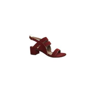 Imagem de Sandália salto baixo - Siá Bella, Vermelho, 38
