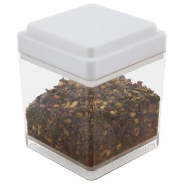 Imagem de Porta Tempero Condimentos Grãos Quadrado 150ml Organizador Para Cozinh