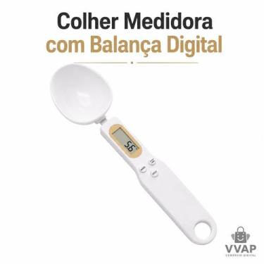 Imagem de Colher Balança Digital Precisão 0,1g Medidora Culinária Com Pilhas 500