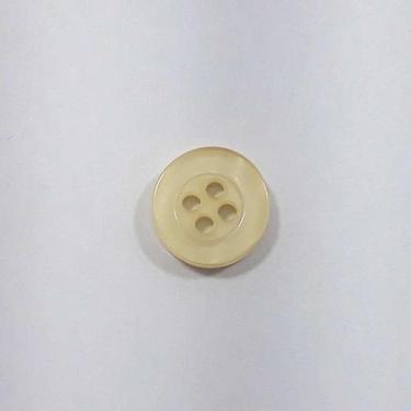 Imagem de Botão Bege 10mm 4 Furos Plástico ABS Brilho 50Un 100Un 200Un confecção