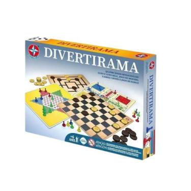 Imagem de Jogo de Tabuleiro Divertirama 4 Jogos em 1 - Estrela