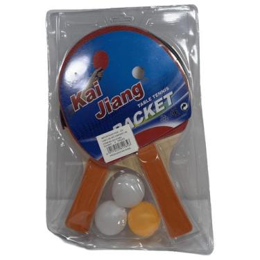 Imagem de Kit c/ 2 Kit 2 Raquetes para Ping Pong 3 Bolinhas - Dalla Valle