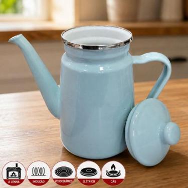 Imagem de Bule Esmaltado Charm Grafite Para Todos Fogões Vintage 1,2L - Genérico