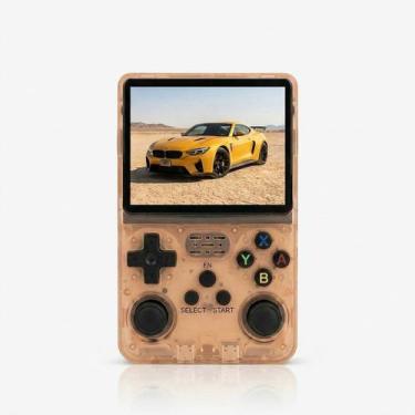 Imagem de Console Portátil Game R36S Marrom Videogame Retrô Tela Alta Definição 