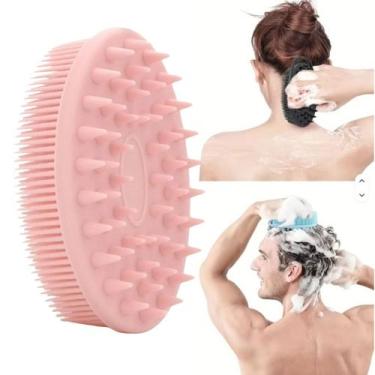 Imagem de Escova Esponja de Silicone 3 em 1 Banho Limpeza Esfoliação Corporal Ma