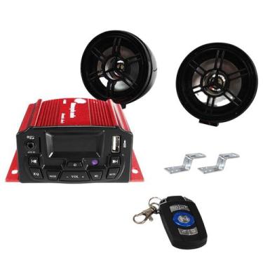 Imagem de Alarme Caixa de Som Moto Bluetooth Audio MP3 USB Radio FM AM Potente S