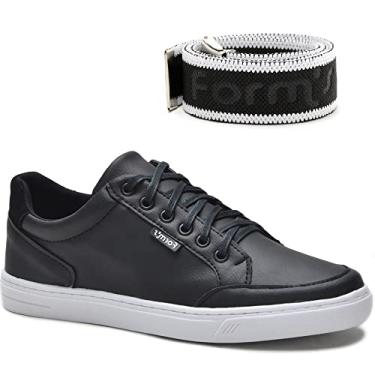 Imagem de Kit Tênis + Cinto Form's Masculino Couro Casual Cor:Preto;Tamanho:43