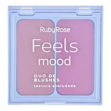 Imagem de Blush Ruby Rose Paleta Duo Maquiagem Feels Mood Textura Aveludada (COR 2 SANDSTONE + SMOOTH TAUPE)